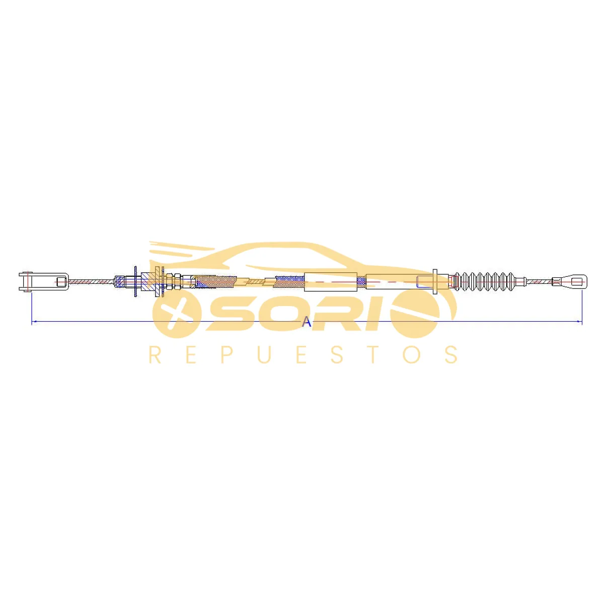 guaya clutch corta navcar chevrolet luv 1600 luve 106