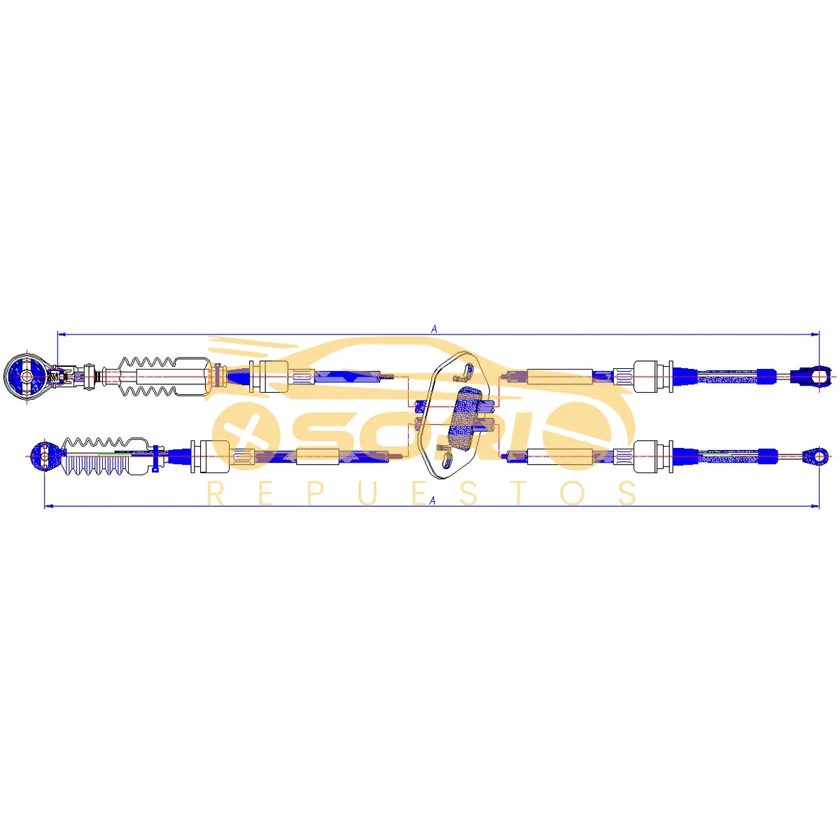 guaya control de cambios navcar kia picanto ion 14 kiacc 3964