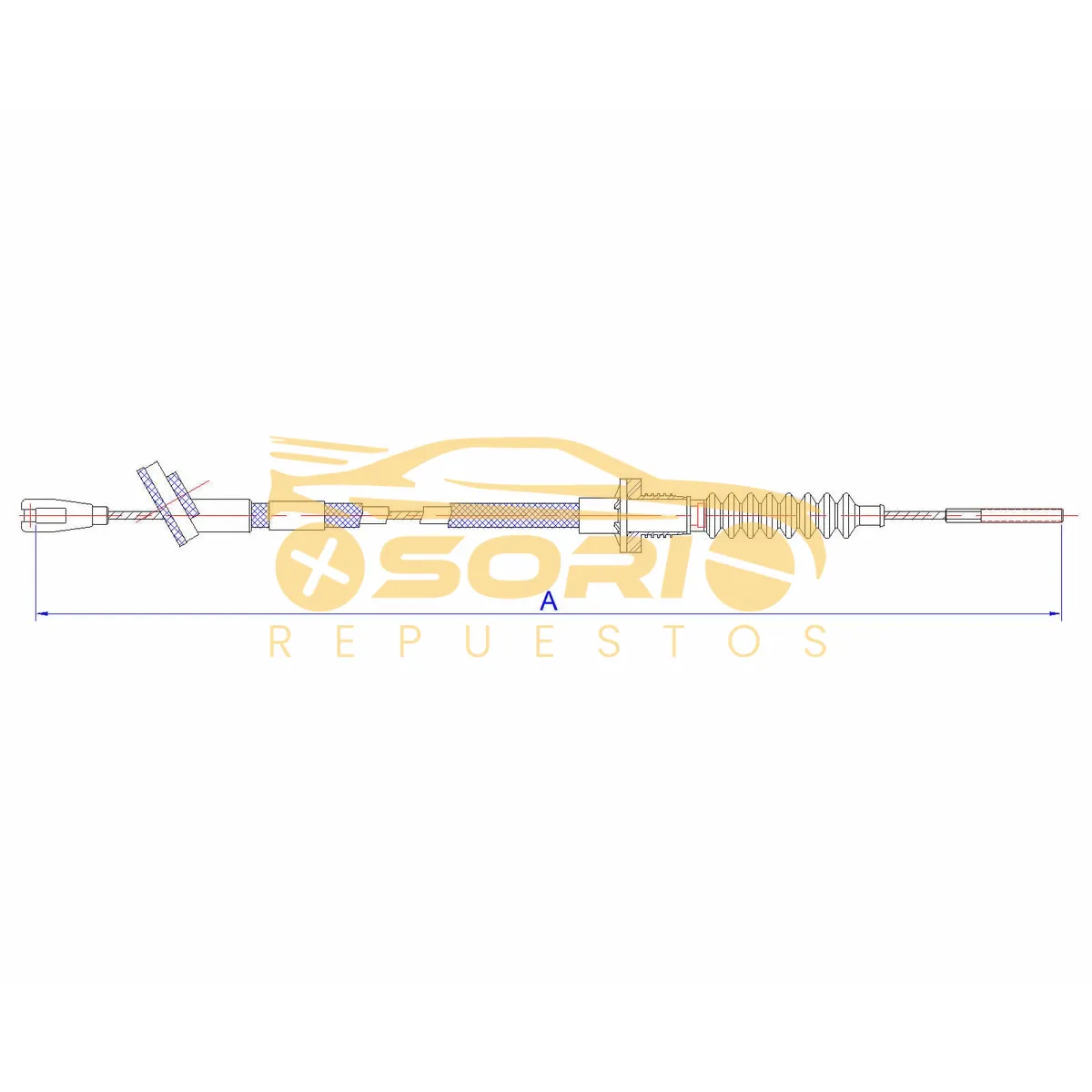 guaya de clutch navcar chevrolet spark 5 gmcem 2052