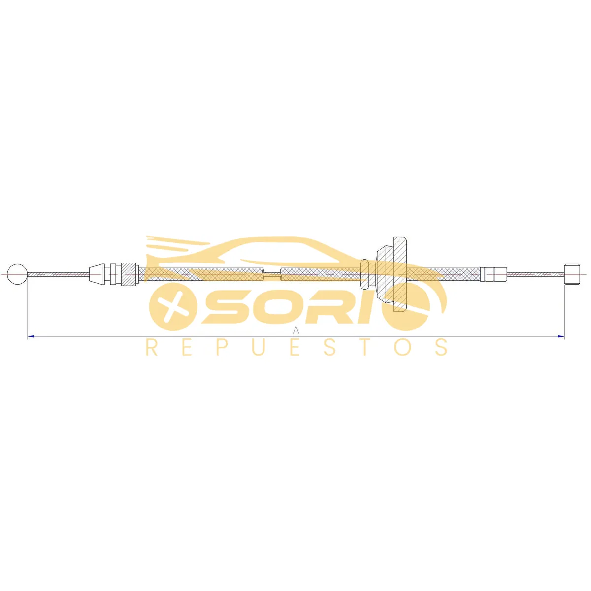 guaya apertura capot navcar chevrolet spark cronos 06 gmcca 3381