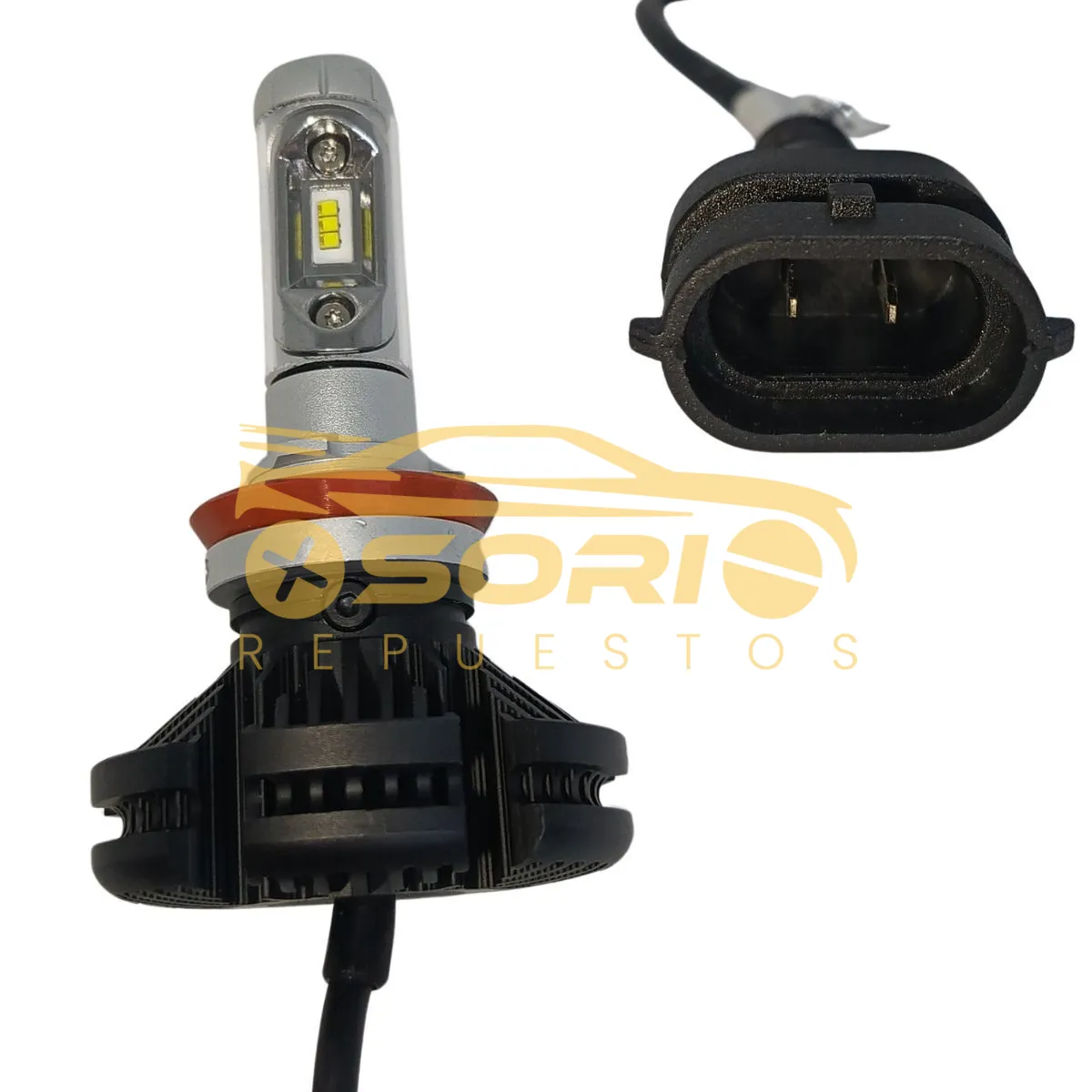 bombillo h8 h11 h16 led con disipador headlight h11 h8 16
