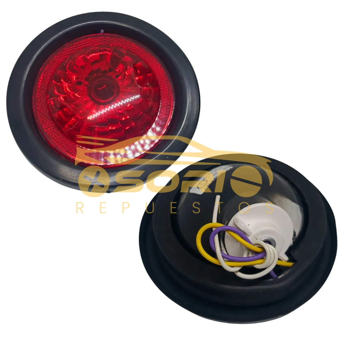 lampara encauchetada roja ambar multipartes l 7020aa