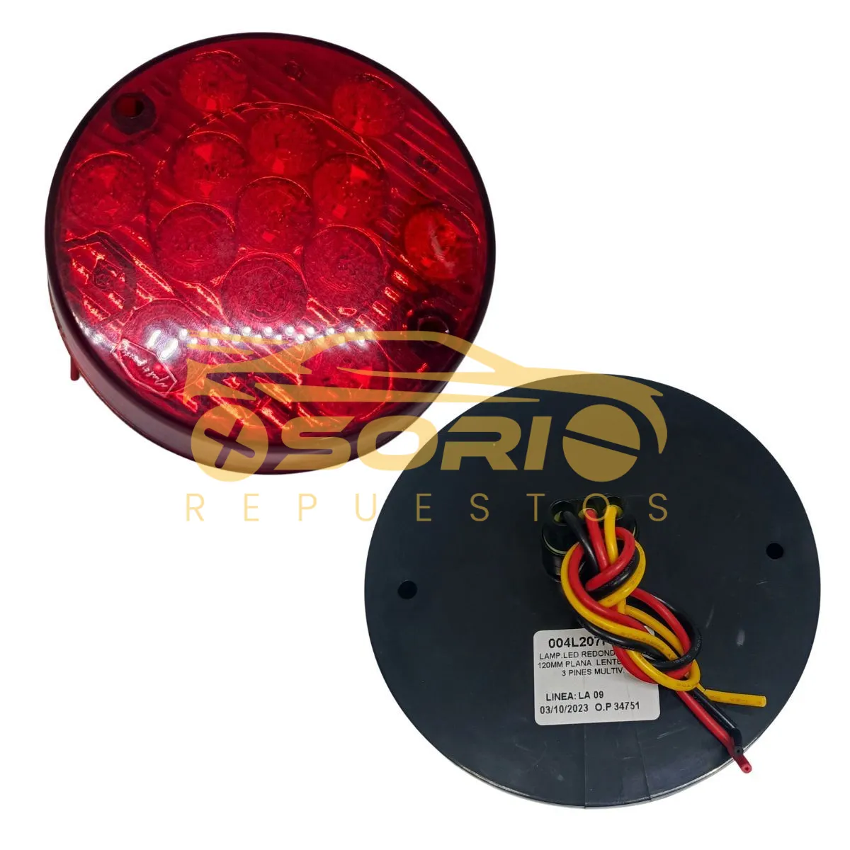 lampara led redonda roja generica 4l 207l