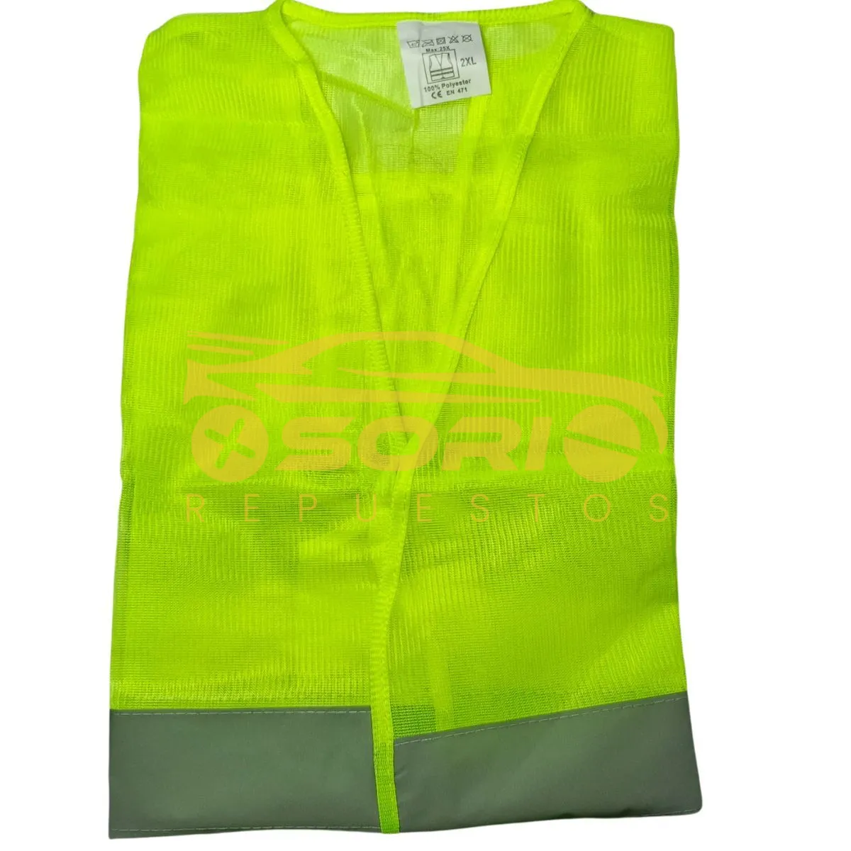 chaleco reflectivo naranja verde de emergencia si marca en471