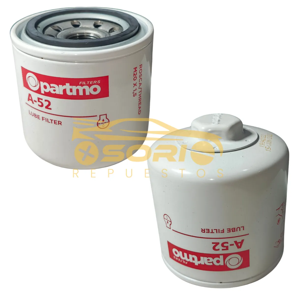 filtro aceite a 52 partmo hyundai accent todos excel 1300 1500 getz todos a 52t