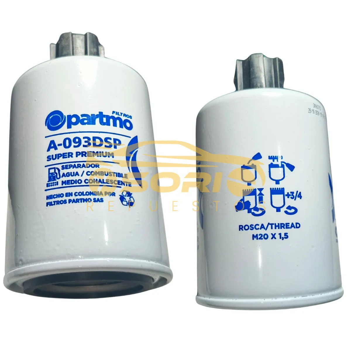 filtro separador agua combustible partmo a 093d