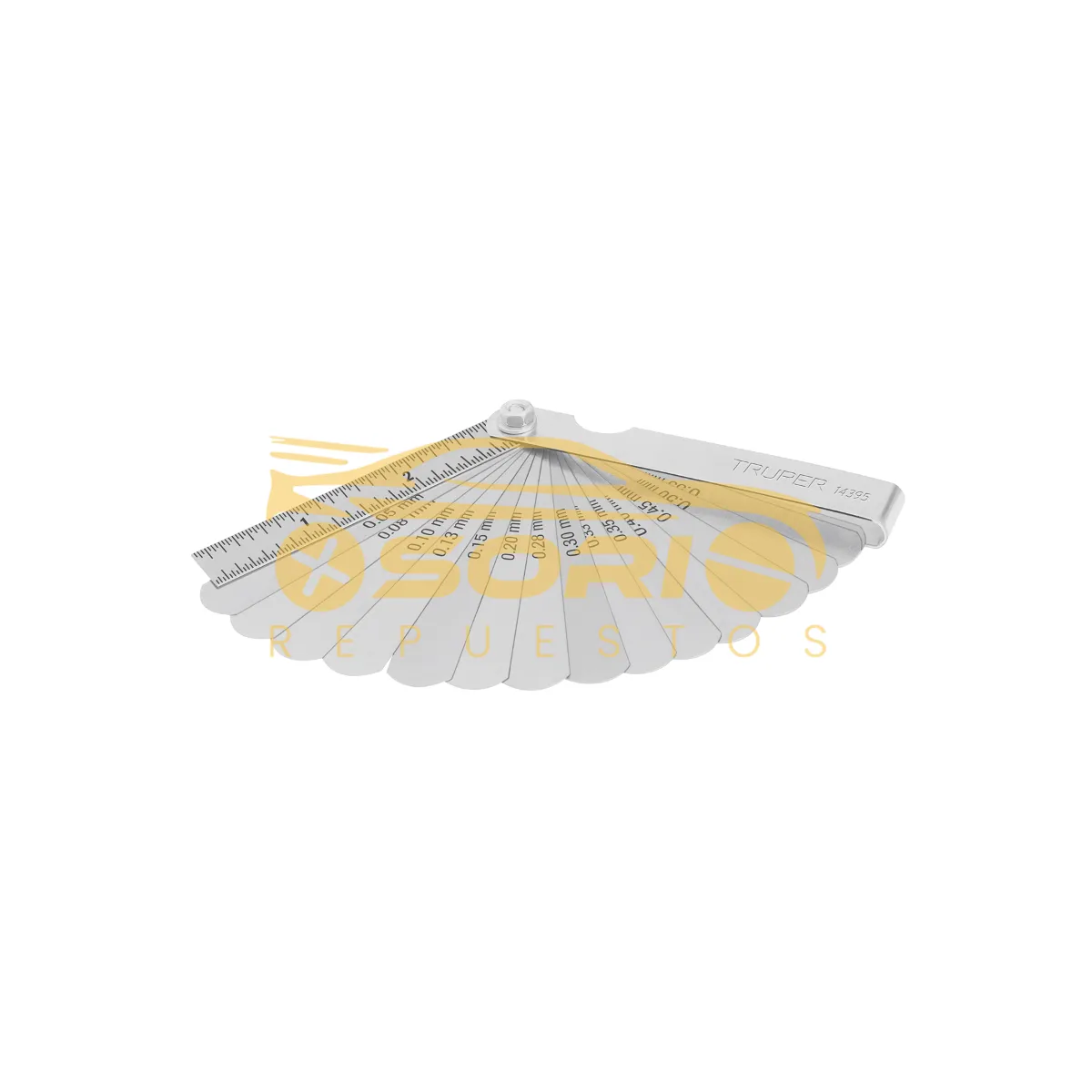 calibrador de galgas 15 hojas std mm truper mm 14395