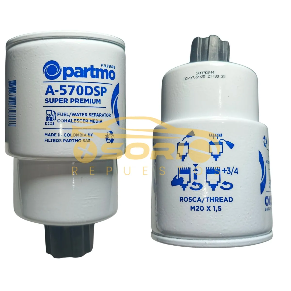 filtro acpm a570dsp partmo chevrolet dmax kia a 570dsp