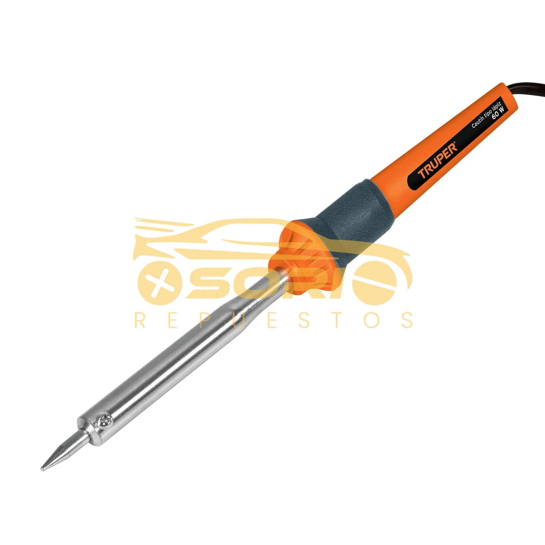 cautin 60w truper 24cm largo y diametro 6mm 17547