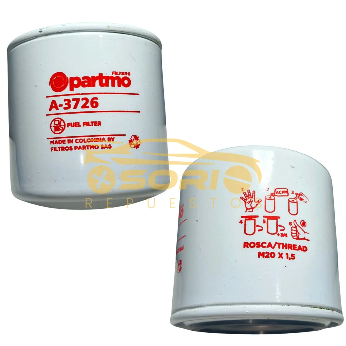 filtro para combustible partmo a 3726