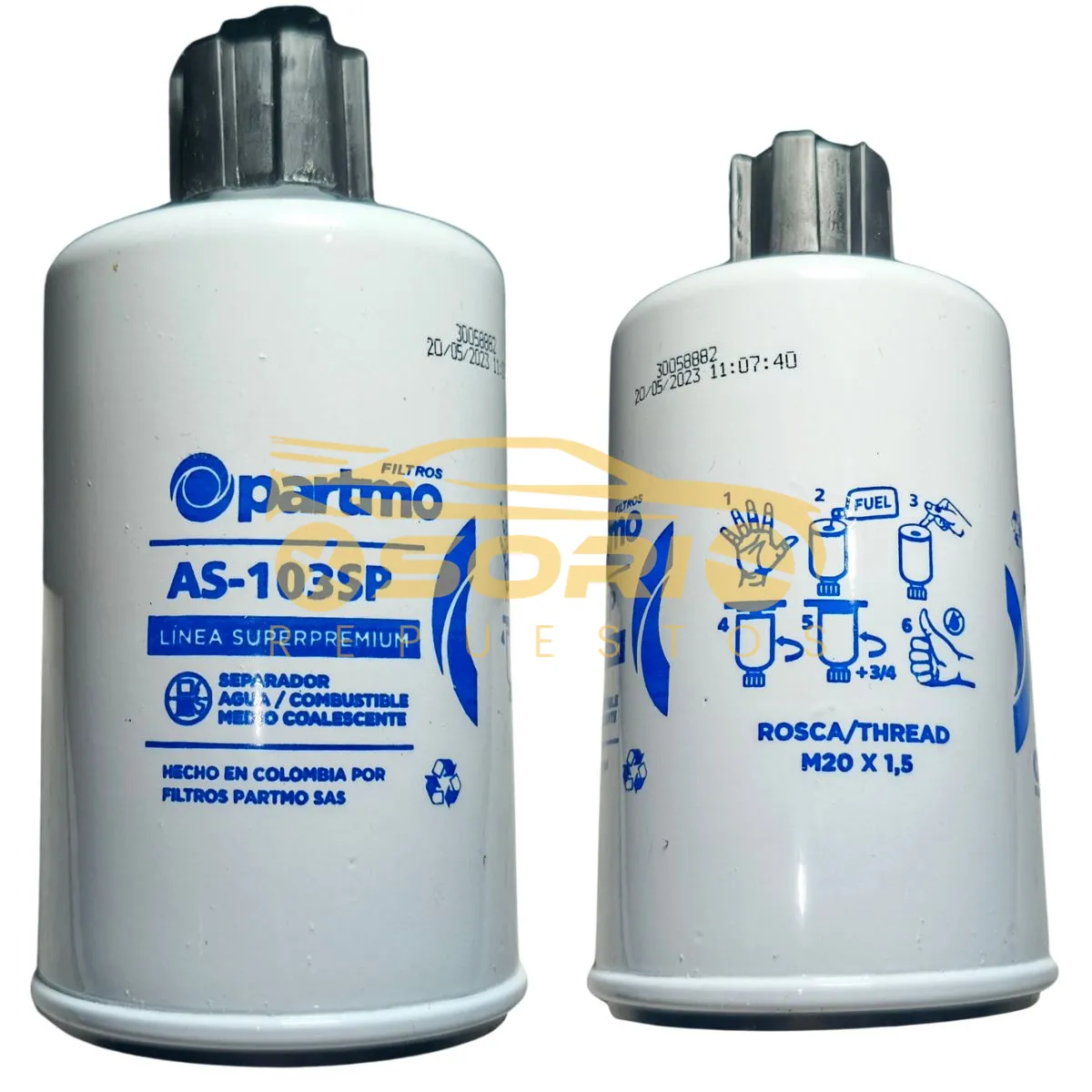 filtro separador agua combustible partmo jac taxi as 103sp