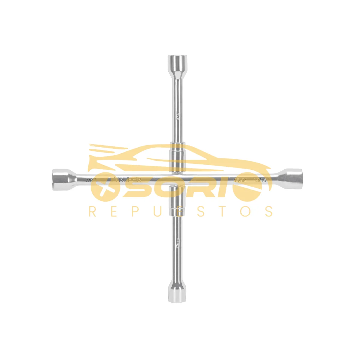 cruceta plegable truper llave de cruz 14 plegable pulida y cromada 15484
