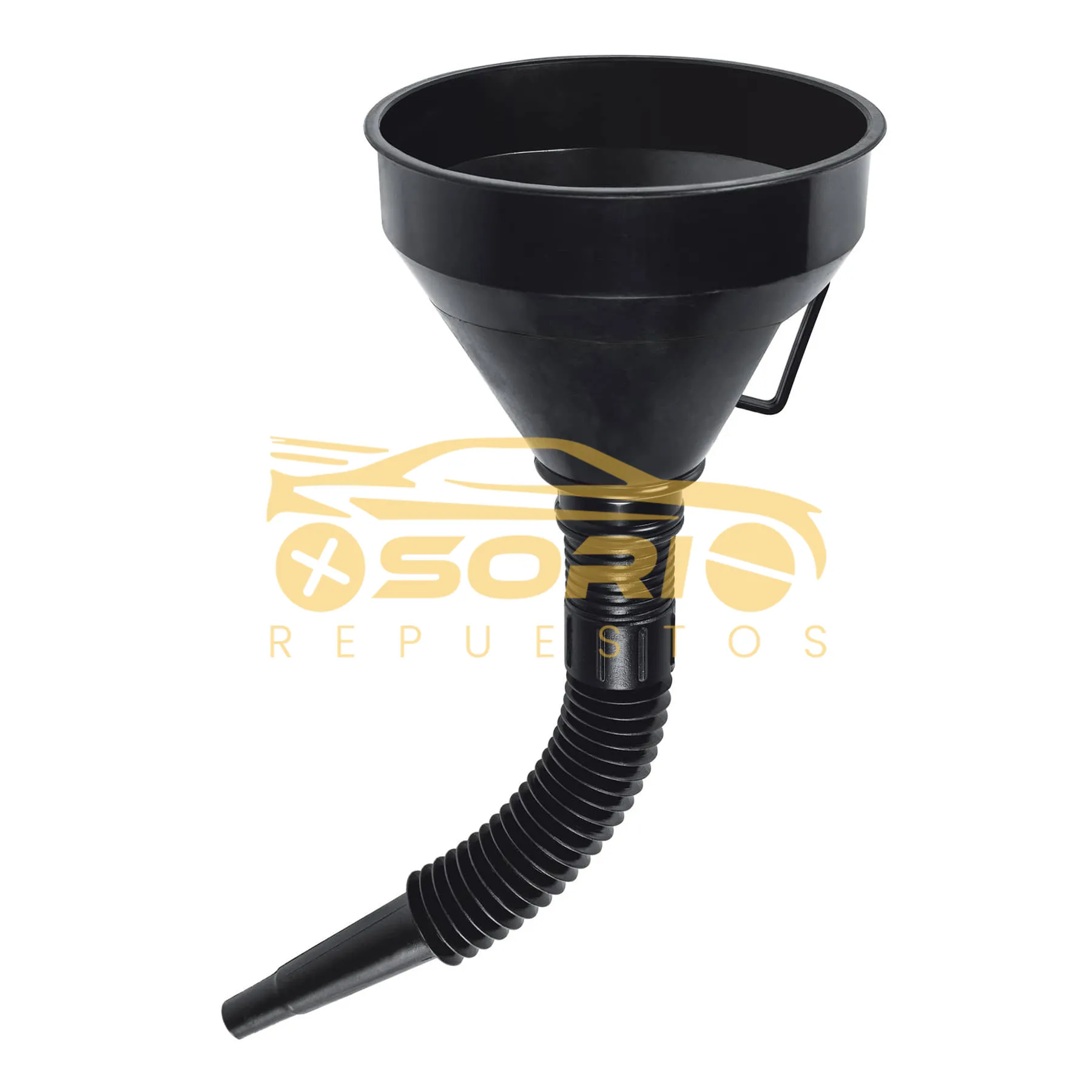 embudo grande flexible con filtro truper 500 ml 11207