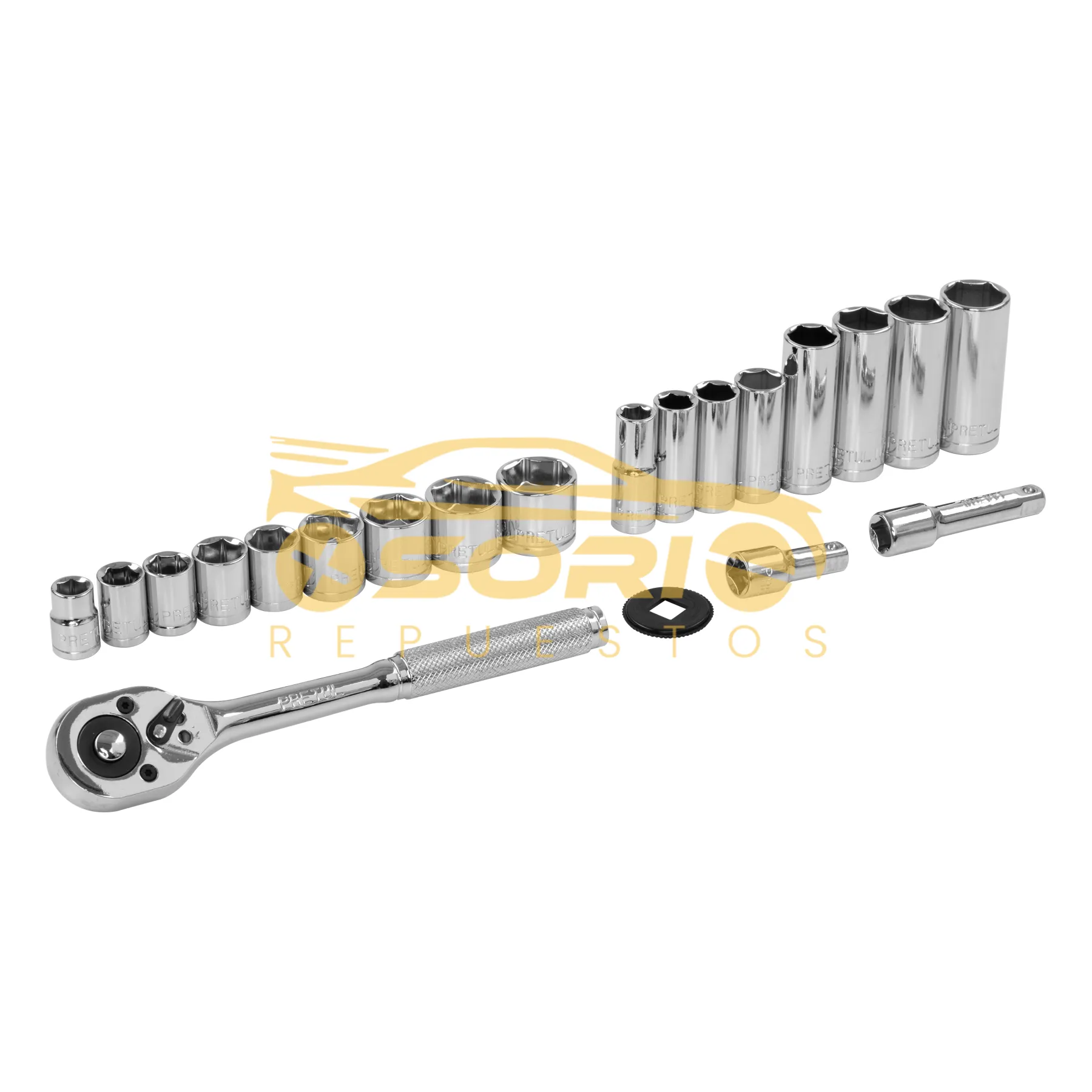 juego de copas 21 piezas truper pretul 3 8 mm 21191