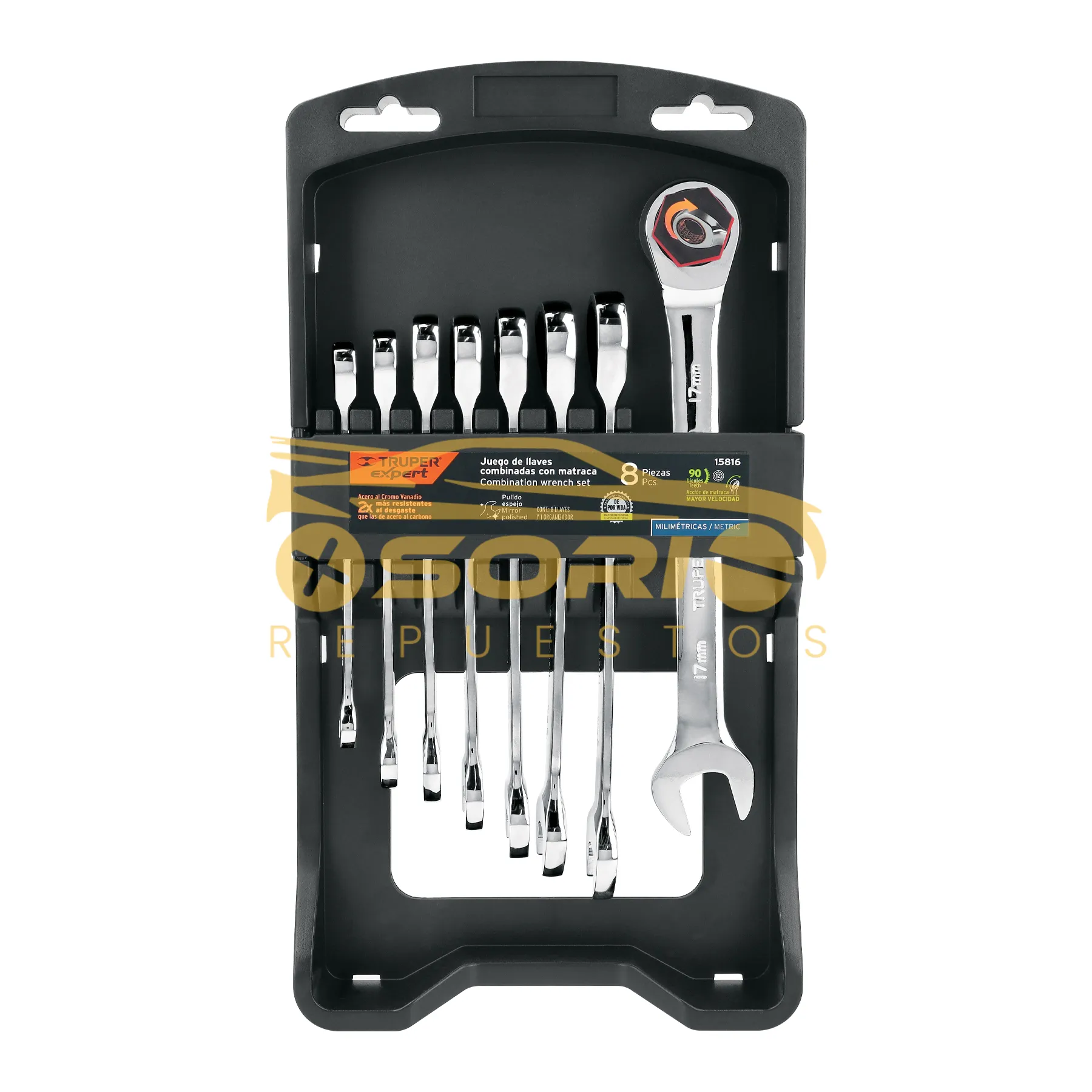 juego llaves mixtas ratchet truper mm 15816