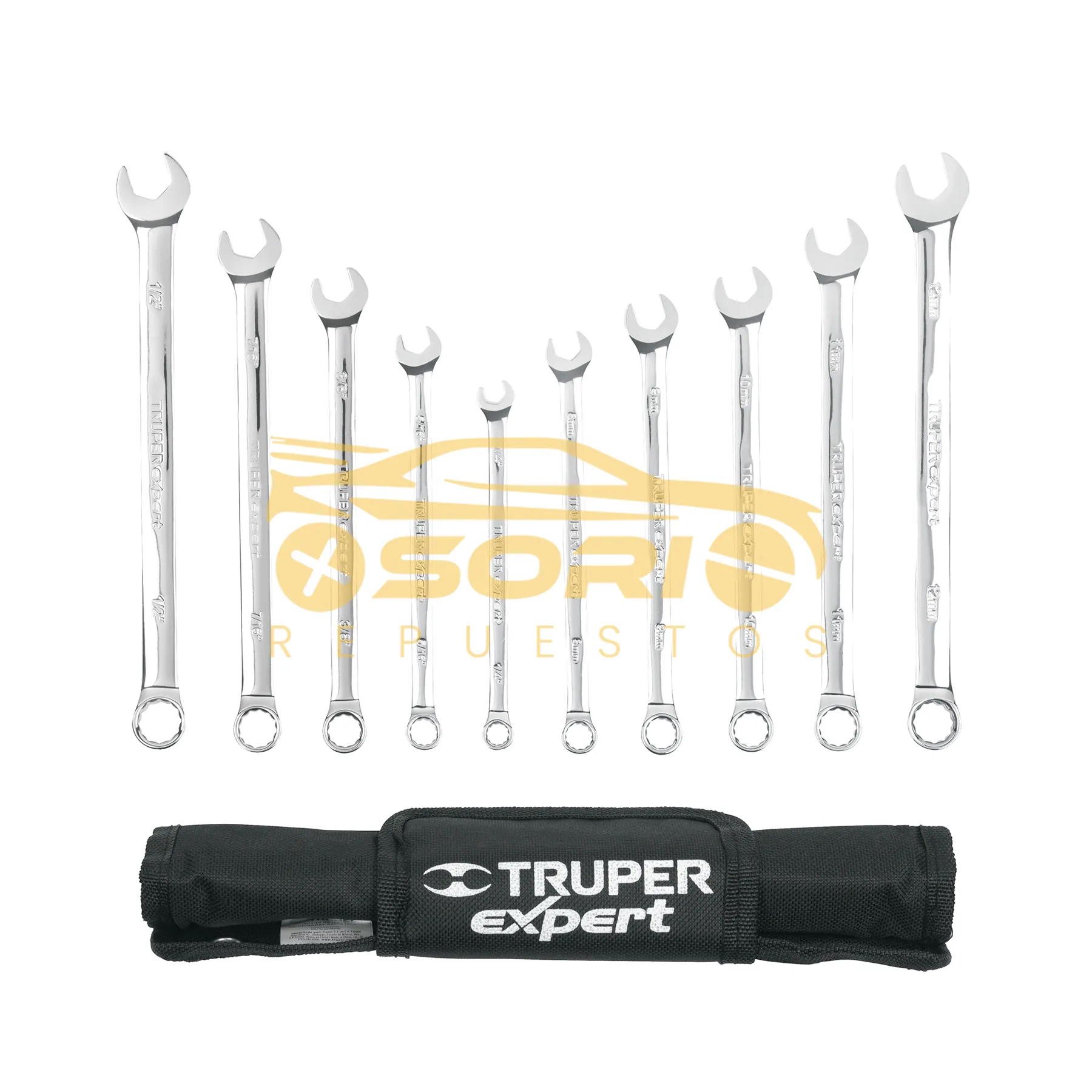 juego llaves mixtas tula truper mm 13164