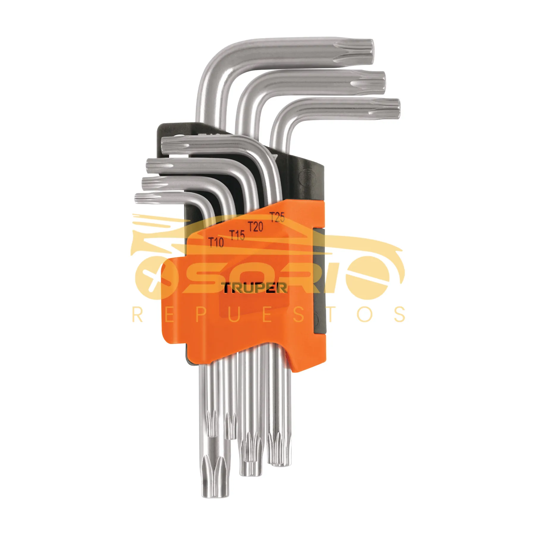 juego llaves torx 7pzs truper 7 llaves torx t 10 t 15 t 20 t 25 t 27 t 30 t 40 15552 15553