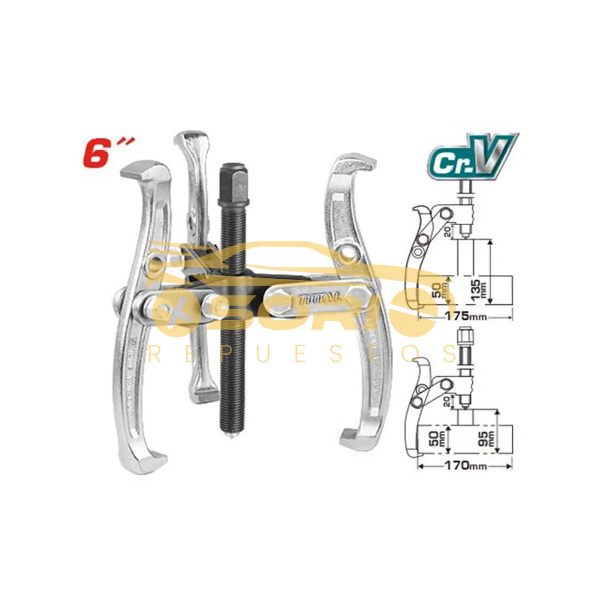 extractor de balineras 6 industral total parts 6 thtgp366