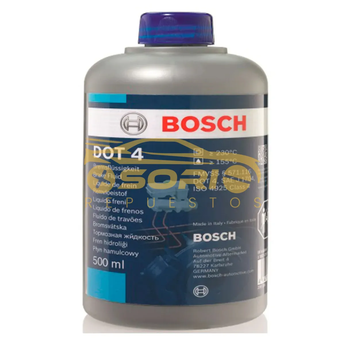 1 4 liquido frenos bosch dot4 bosch 500ml dot4bosch